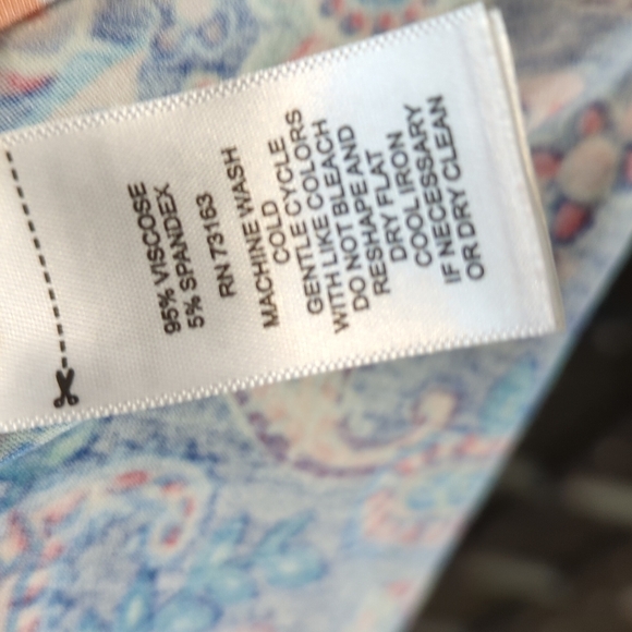 Soft And Cute Multicolor Floral & Paisley Short Sleeve,Long Tunic Sz XL - Picture 2 of 9